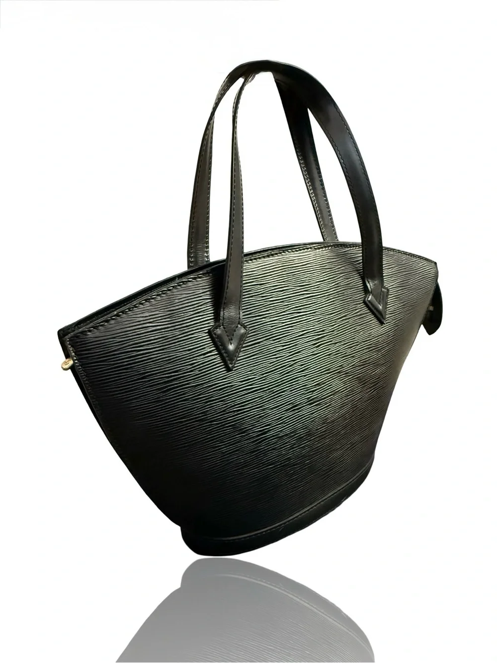 Louis Vuitton Epi Saint Jacques PM Black Epi Leather Tote Bag Vintage Authentic